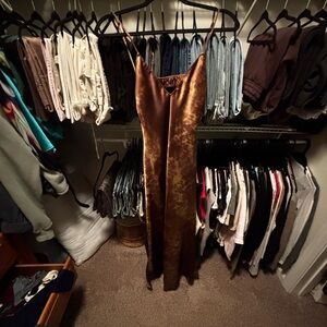 Zara Brown Backless Dress